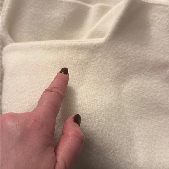 Pink Lily White Mockneck Sweater - Picture 8 of 8